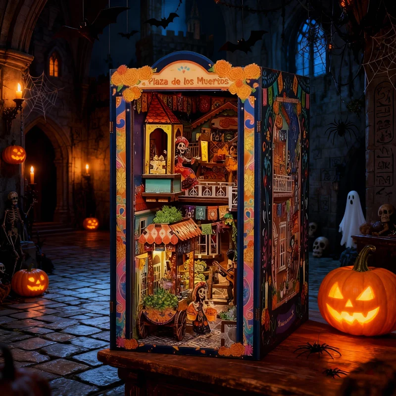DIY Miniature Dollhouse Booknook - 3D Wooden Puzzle for Adults Teens, Creative Bookshelf Insert Room Decor Gift