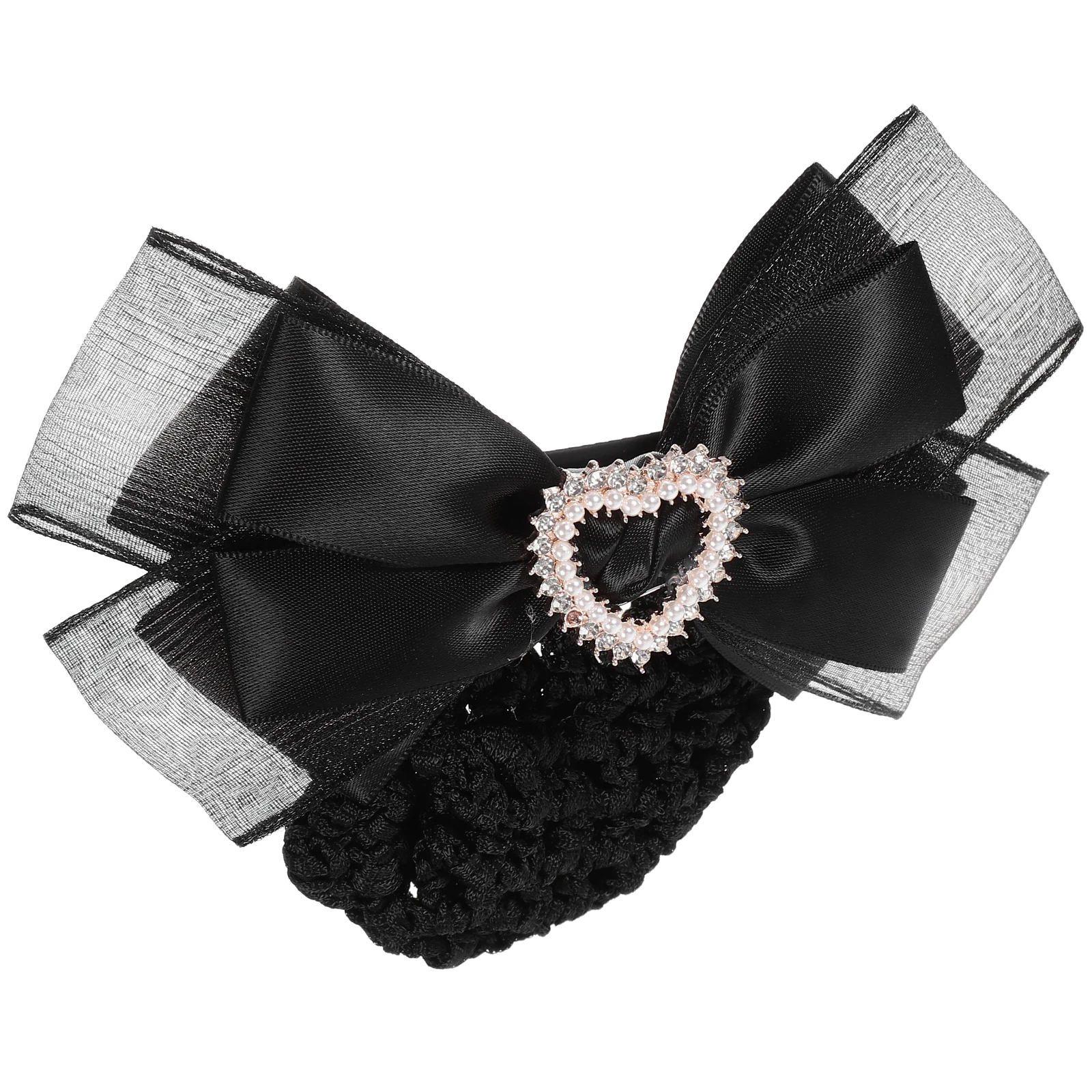 

1pcs Professional Hair Clip Nets for Bun Covers Women Black Mesh Hairnet Clips Suitable for Nurses Flight Attendants