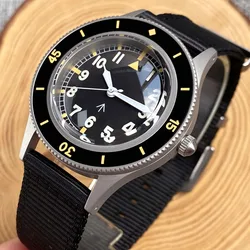 Tandorio Vintage NH35 Diving Mechanical Watch Men Dome Sapphire Crystal 120 clicks Bezel White Hand