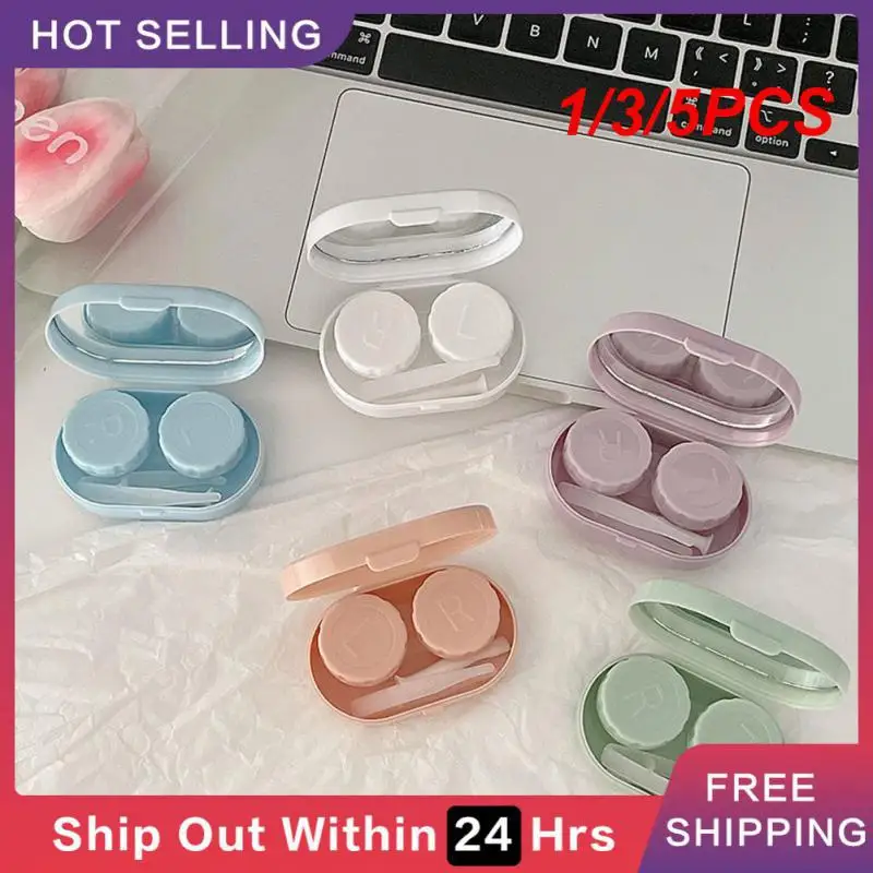 1/3/5PCS Contact Lens Box Leak Proof Rubber Ring 2 Transparent Boxes Care Box Baby Accessories Hair To Baby Clothing