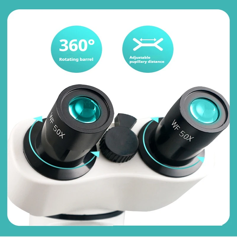 LED Binocular Compound Lab Microscope 15000X Magnification With Two-Layer Mechanical Stage Microscope Slides For LAB