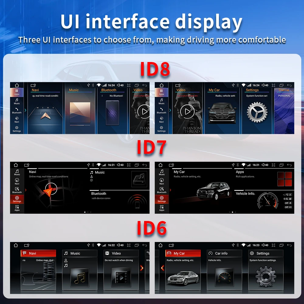 وحدة رأس Android14 مقاس 10.25 بوصة/12.3 بوصة لشاشة اللمس عالية الدقة من السلسلة E90 E91 E92 مع CarPlay اللاسلكي ونظام تحديد المواقع التلقائي Android #4