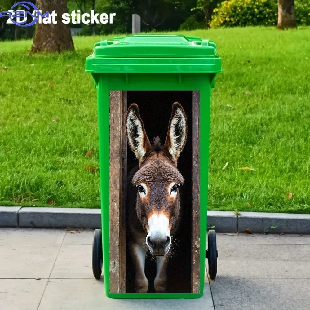Multi‑usage Garbage Bin 2D Printed Decor Decal Custom Visual Ornament for Waste Container