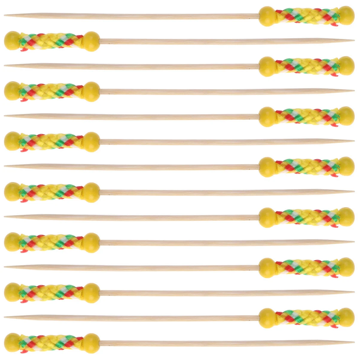 

100Pcs Disposable Bamboo Cocktail Picks Smooth Fruit Food Sticks for Party Wedding Birthday Baby Shower Favors Unique Decoration
