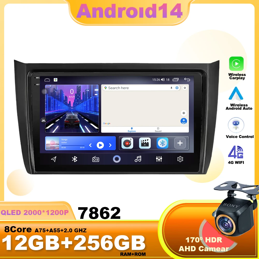 Android 14 Car Radio For Lifan 620EV 650EV 2015 - 2019 Wireless Carplay Stereo Multimedia Video Player Navigation GPS 4G WIFI