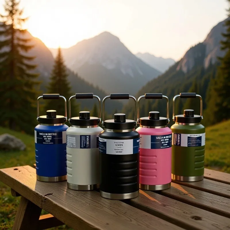 

Большая спортивная бутылка для воды объемом 2000 мл, портативная уличная бутылка для воды объемом 2000 мл, ведро для льда с широким горлышком, бутылка для холодной воды, термос, бутылка для горячей воды, бытовая бутылка для воды, крышка с магнитной застеж