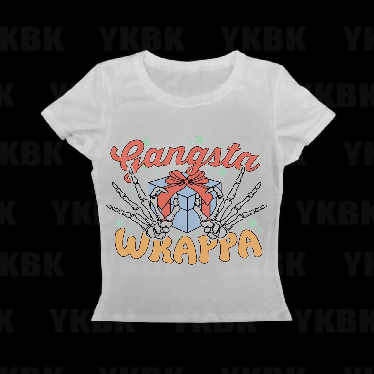 Christmas Print Street Style Barak Trendy Short Sleeve Zipper Design Graphic T Shirt Spring Women's Clothing Deals Halloween