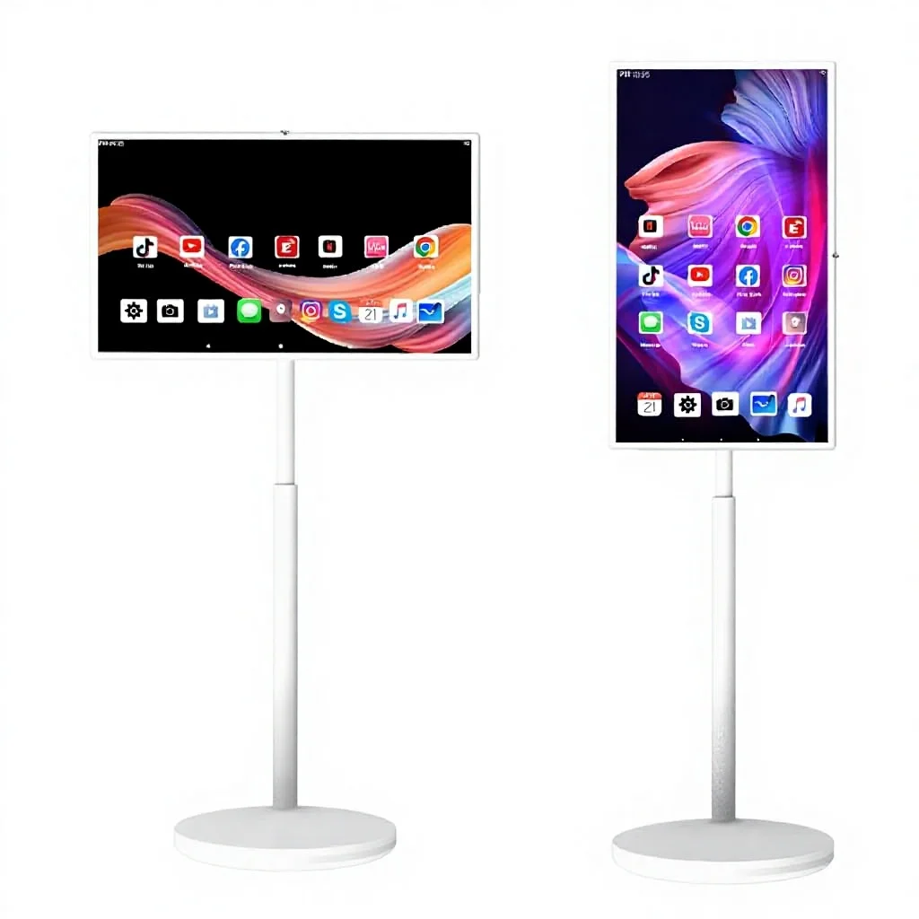 

LCD LED Long Battery Life Rechargeable 24 Inches Smart Touch Screen Wireless Android Interactive Display Portable TV
