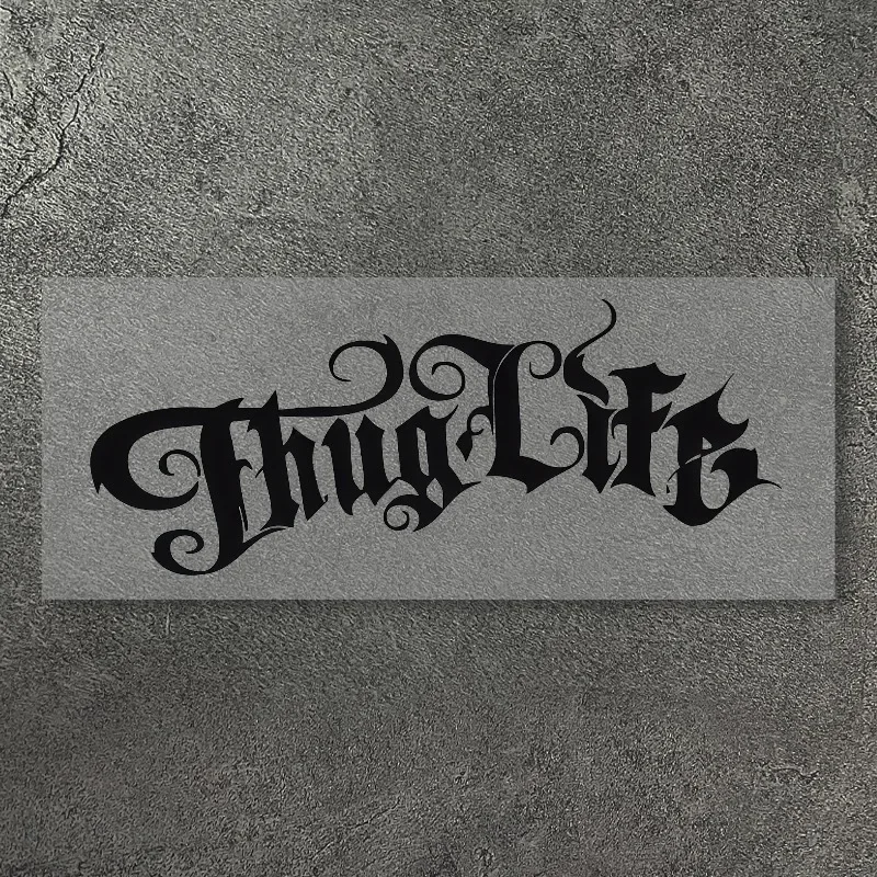 Thug Life Gothic Waterproof Vinyl Stickers Decals For Motorcycle Helmet Front Fairing Fuel Tank Car Window Laptop Scooter Decor