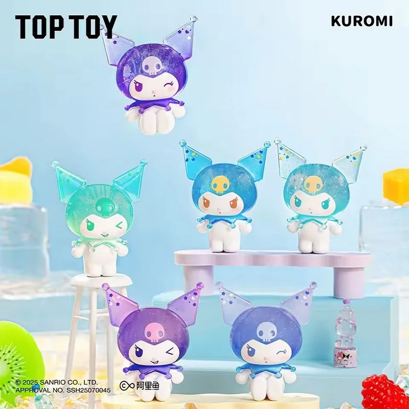 

Семья Sanrio Kuromi My Melody Ramune-стиль, мини-фигурки, сумка-сюрприз, милые аниме, настольные игрушки, модная слепая коробка, модель украшения