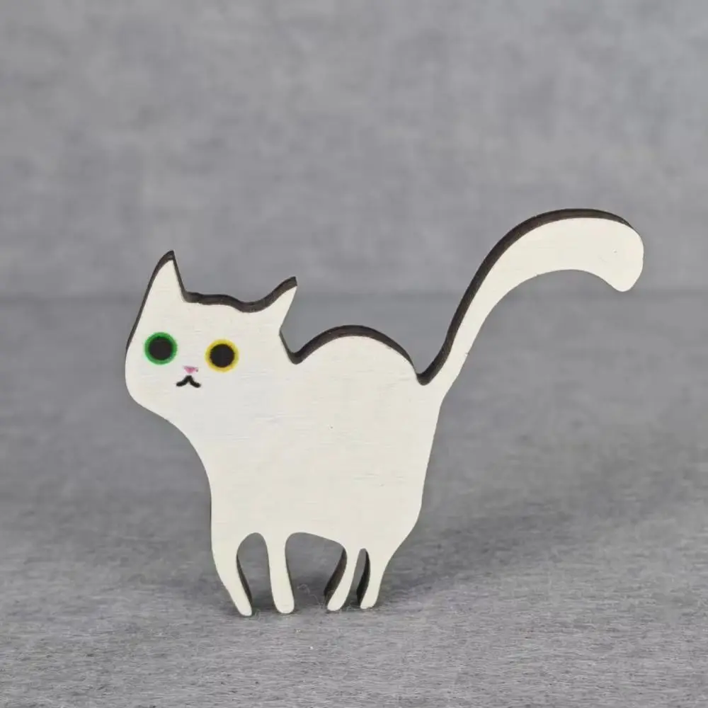 Juego de rompecabezas de gato de madera, bloques de construcción de formas especiales, estatuilla de gato, juegos de mesa, rompecabezas de animales ardientes cerebrales para niños