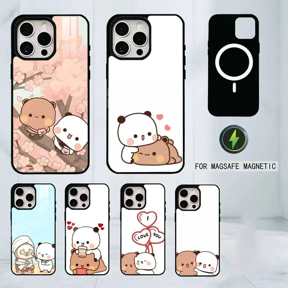 

Cartoon Lovely Cute BuBu DuDu Phone Case For iPhone17,16,15,14,13,12,11 Plus,Pro Magnetic For Magsafe Wireless Charging