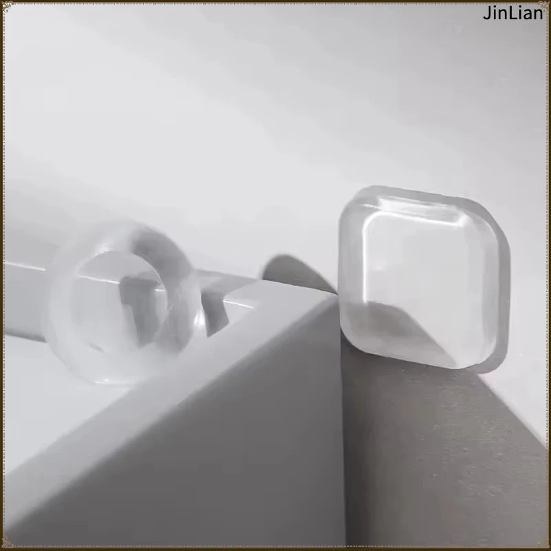 Door Knob Wall Shield Clear Soft Rubber Door Stopper Door Handle Bumper Mute Stickers Wall Protector Muffler Pad Protective Plu