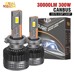 Faro LED para coche Canbus 100000LM H7 Super HB4 H11 H4 H1 9012 HB3 9005 9006 H8 Luces Plug-N-Play 160W 6000K Lámpara automática