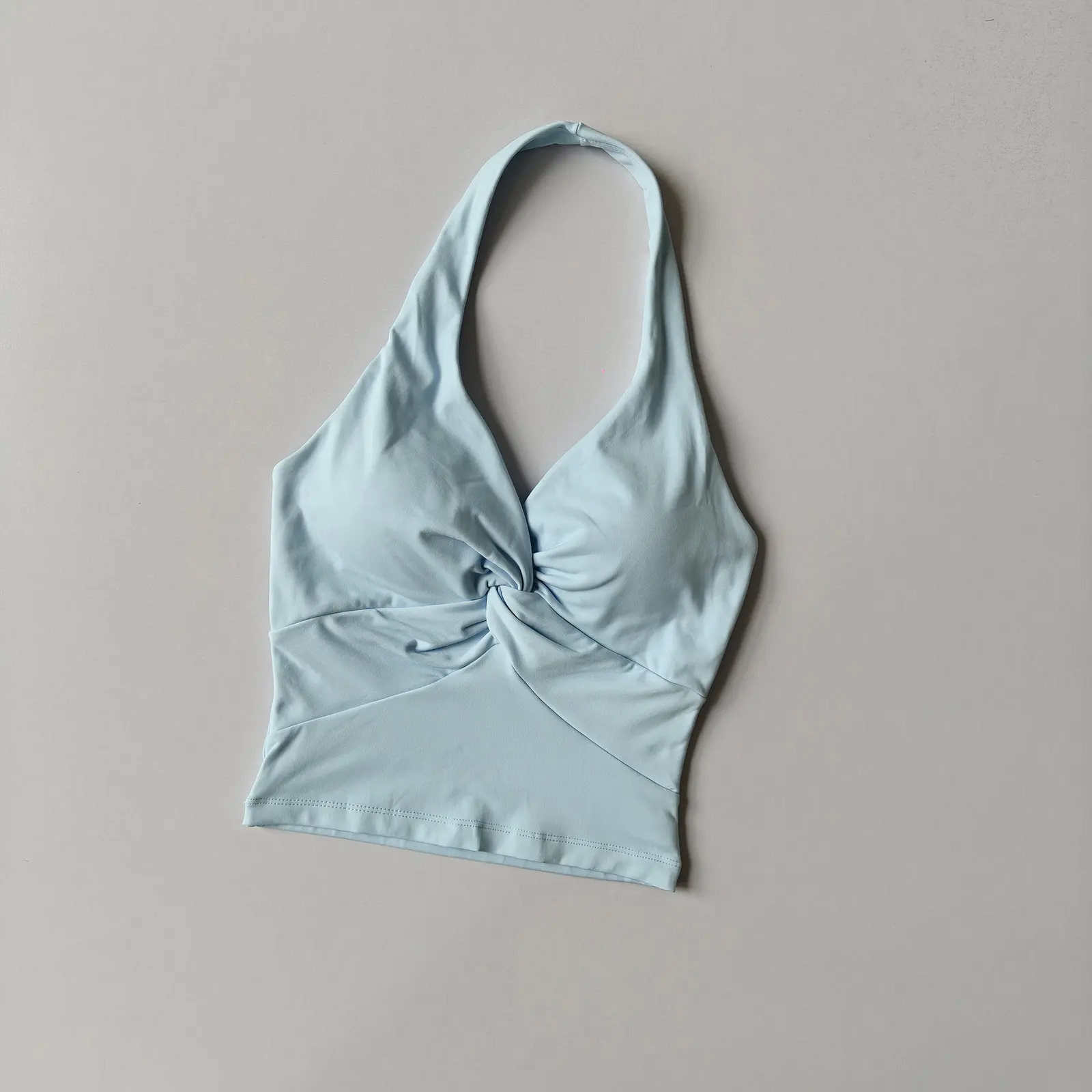 Neckline Strapless One-Piece Sports Bra Pilates Training Bra Sexy Back Yoga Tank Top Gathered Sports Underwear for Women view 5