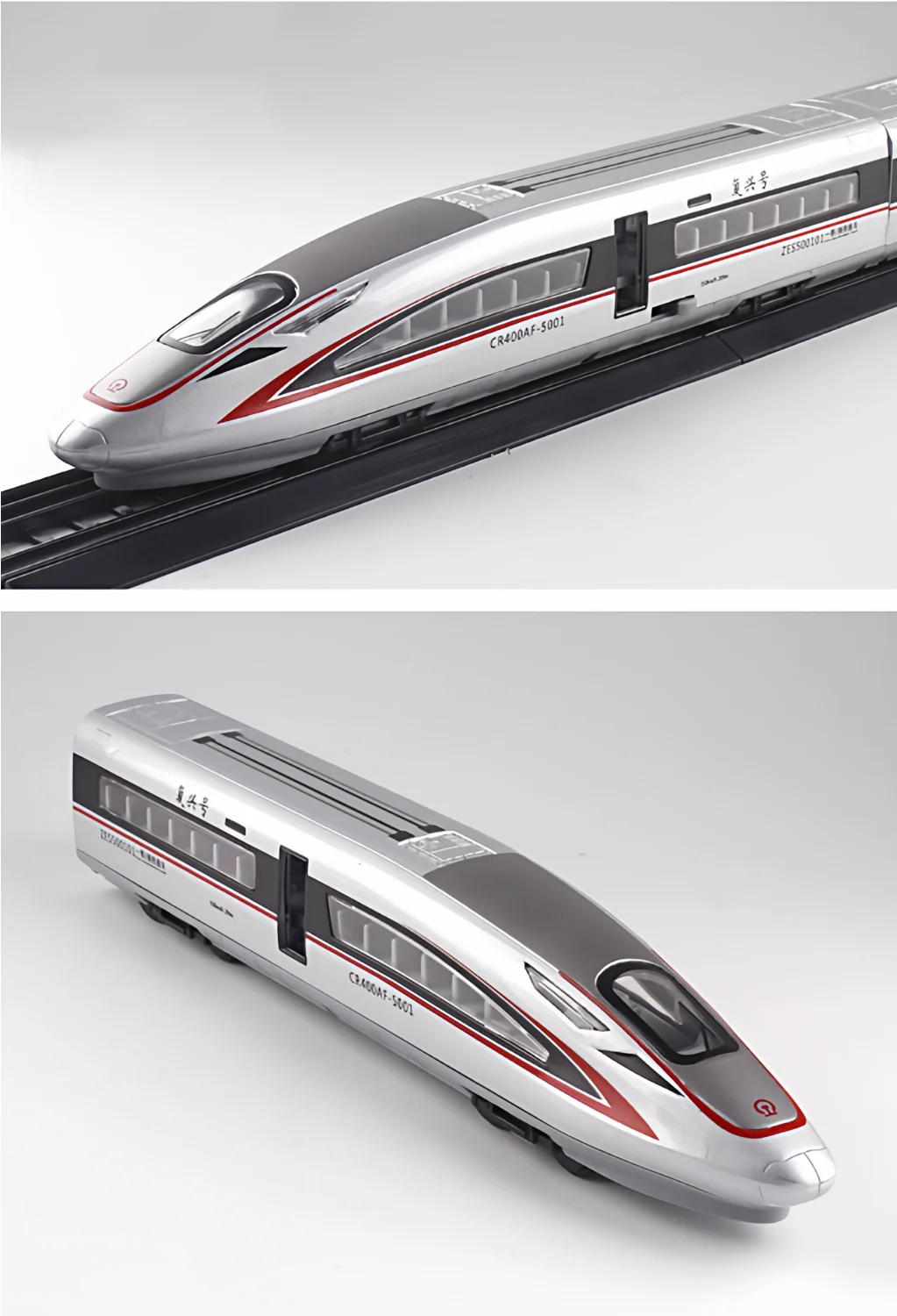 Nowy pociąg Fuxing, pociąg szybki CR400, materiał stopowy, przednia kabina + karoseria + dźwięk i światło kolejki, otwierane drzwi B505
