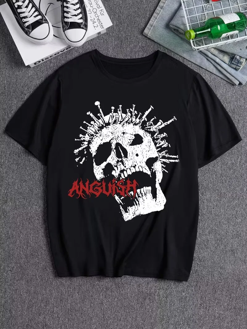 

2025 Summer Fashion Short Sleeved Sports T-shirt with Unisex Letter Print Trend, Versatile and Breathable for Daily Wear