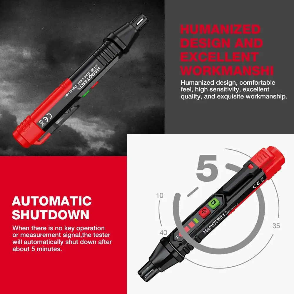 HABOTEST HT59 HT60 HT61 Gasleckdetektor, Detektor für brennbare Gase, Ton- und Bildschirmalarm, Mini-Gasdetektor für natürliches Methan – Detail 9