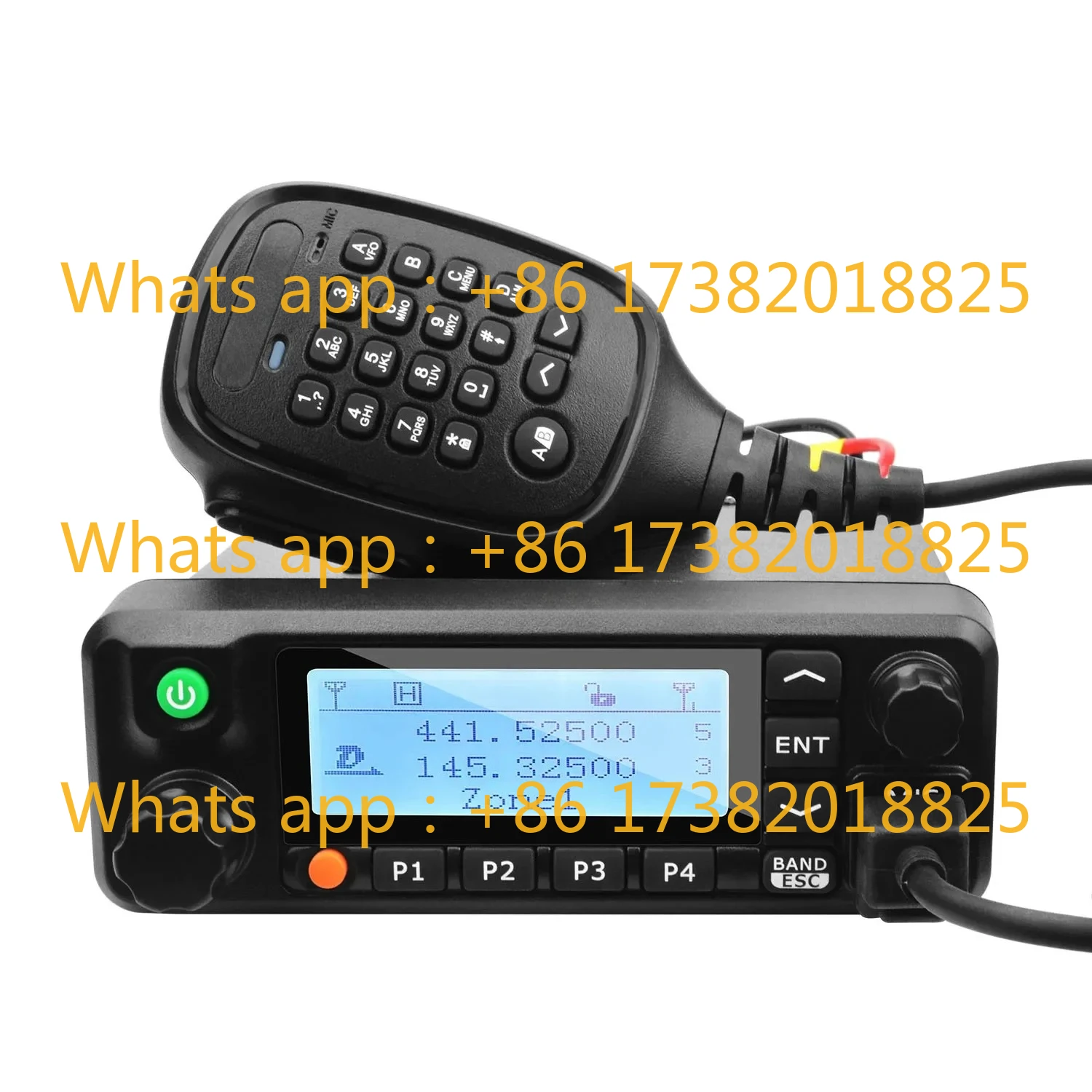 TYT MD-9600 DMR Mobile Radio GPS Dual Band VHF UHF 50W Record Vehicle Long Range Communication Walkie Talkie