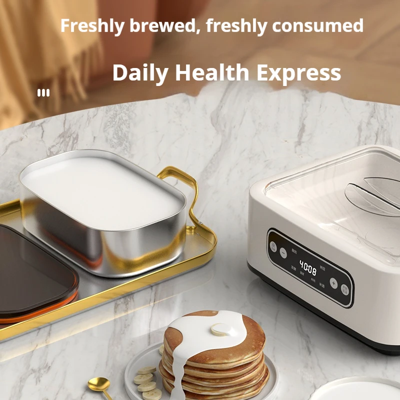 HOMEFISH 1.6L Multi-functional Automatic Yogurt Maker Adjustable Temperature Time Ice Cream Pudding Machine 220V