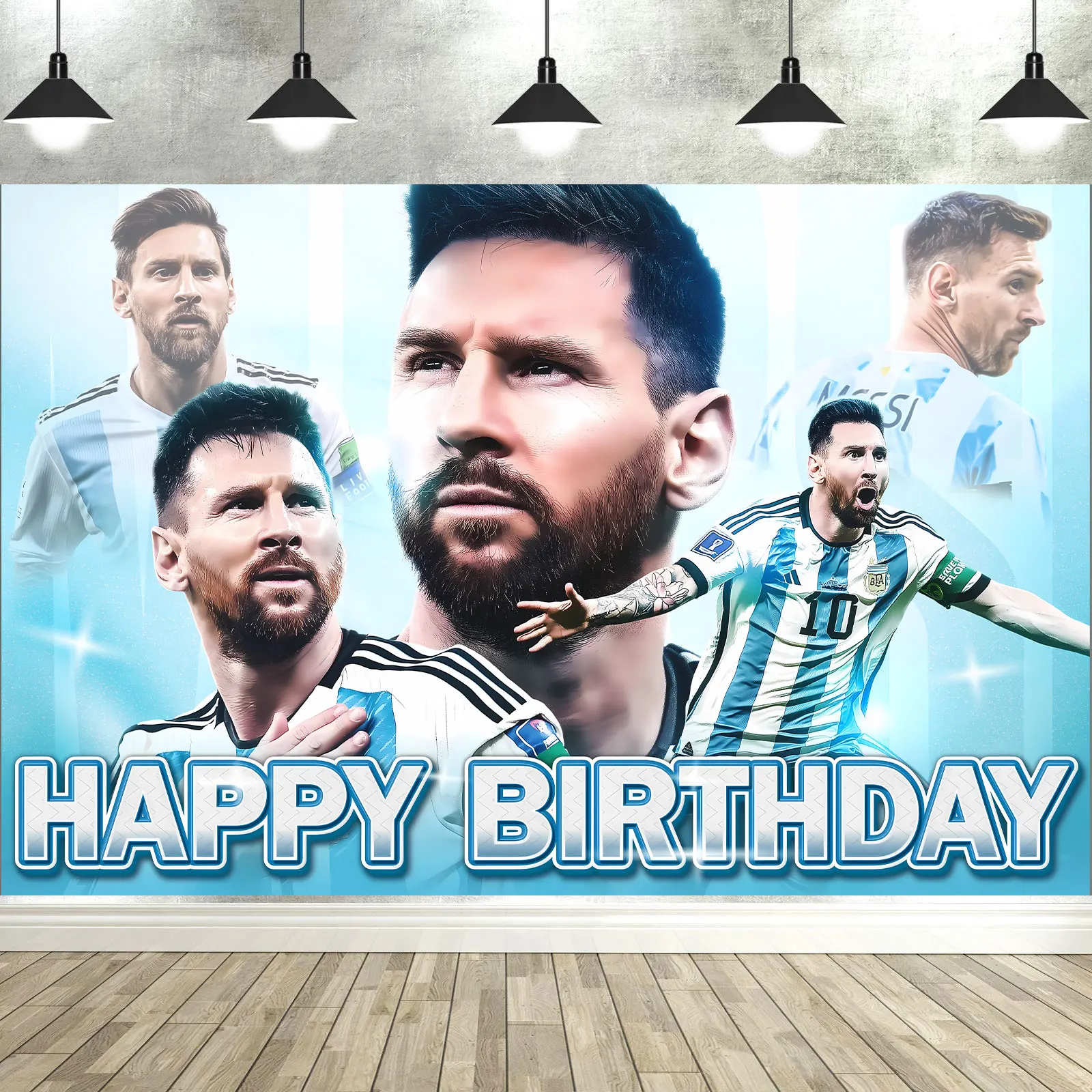 Soccer Star Birthday Party Backdrop Background Banner Photo Props Football Wall Decorations Supplies