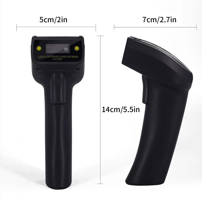 USB 2D ليزر ماسح الباركود المحمولة المحمولة CCD لسوبر ماركت مكتبة المستودعات