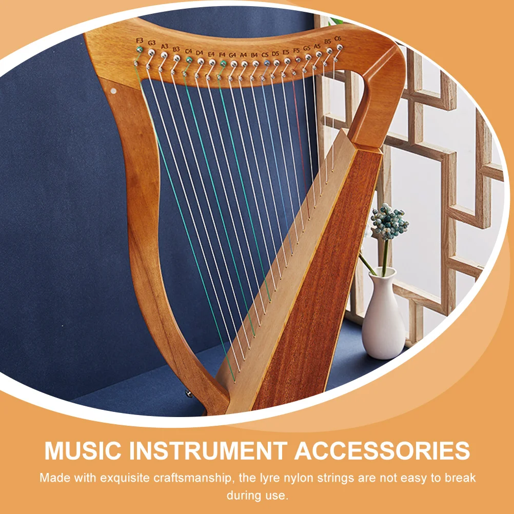 

1Set Premium Nylon Lyre Strings Classical Musicians Learners Accessories Not Easy to Break Stable Performance Lyre String Set