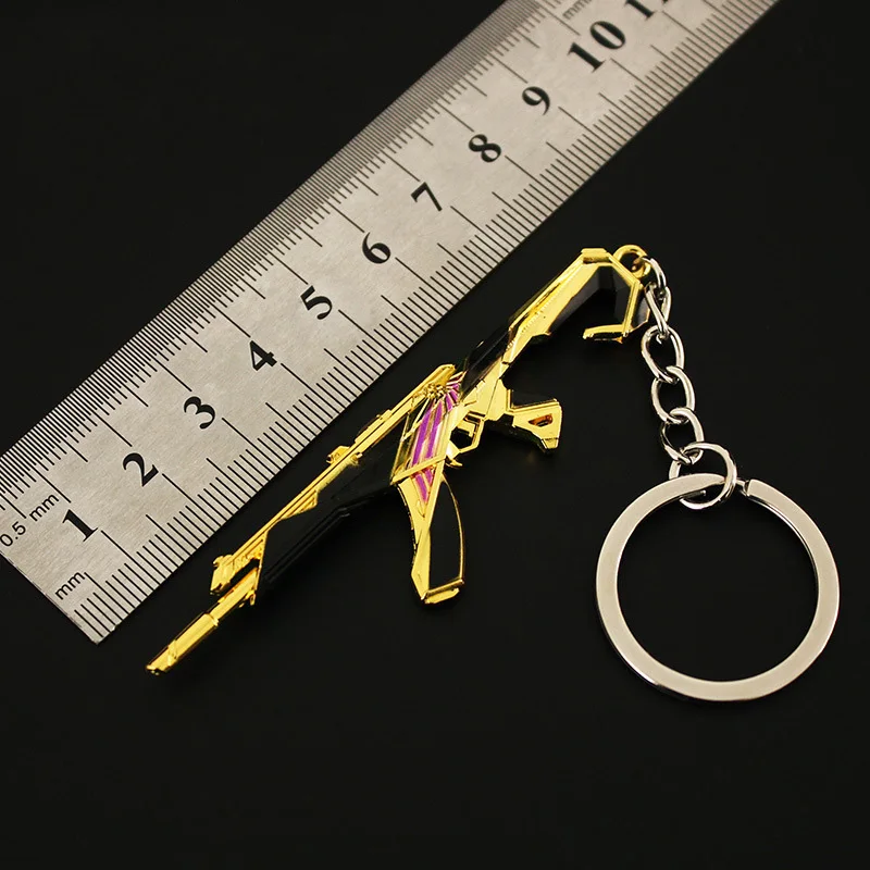 8cm Valorant Melee Reaver Weapon Model Keychain for Men Champions Aura 2023 Vandal Skin Key Ring Fans Car Bag Decor Jewelry Gift