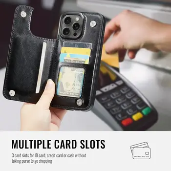 適用於 iPhone 16/15/14/13/12/11 Pro Max/XS/XR 的皮夾式卡包保護套,真皮材質 10 最佳銷售 漂亮的iPhone手機殼 - №1