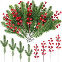 Artificial Christmas Tree Branches, Pine Cones & Berries, DIY Holiday Decorations, Perfect for Wreaths & Floral Arrangements