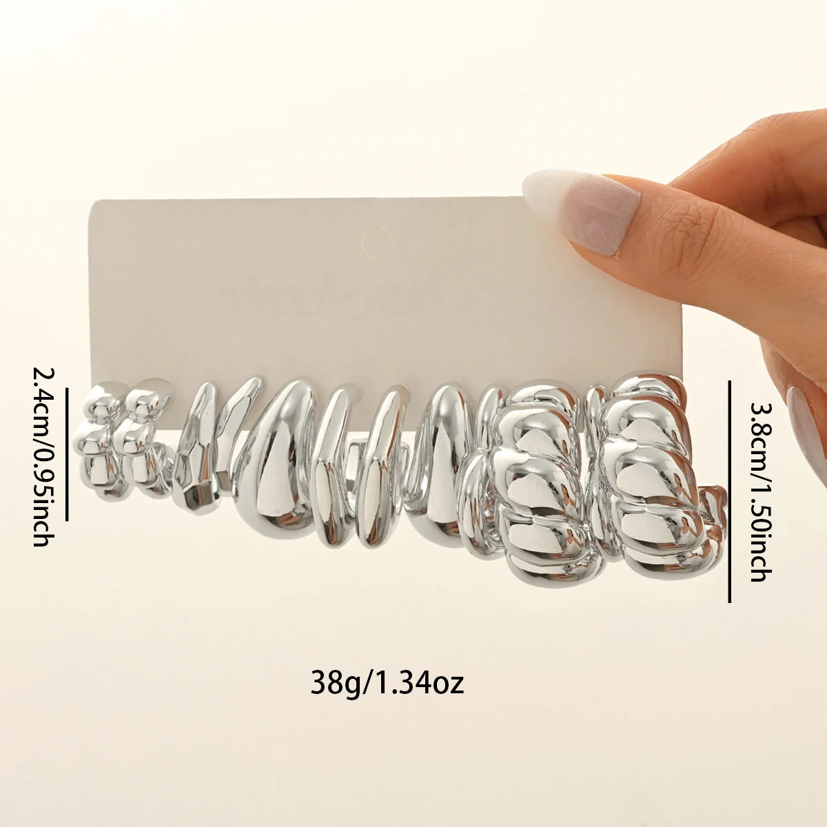 Women's Irregular C Shape Hoop Stud Earrings