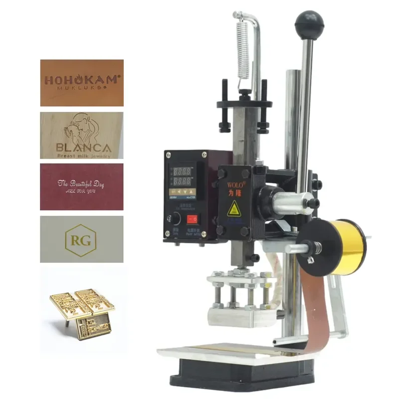 Manual Workbench Digital Hot Foil Stamping Machine Desktop Leather Embossing Bronzing for Tool Wood Pvc Paper Diy Stamping