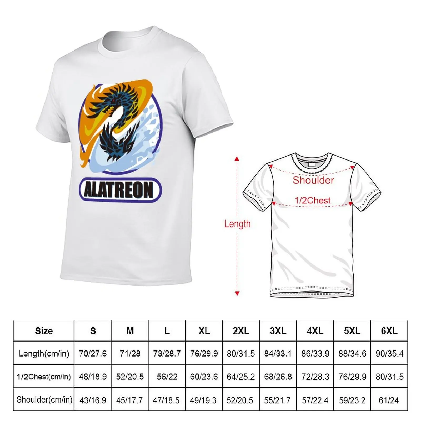 Monster Hunter World Iceborne - Alatreon T-Shirt black cotton t-shirt plain for man package man t shirts cotton T-Shirt #5