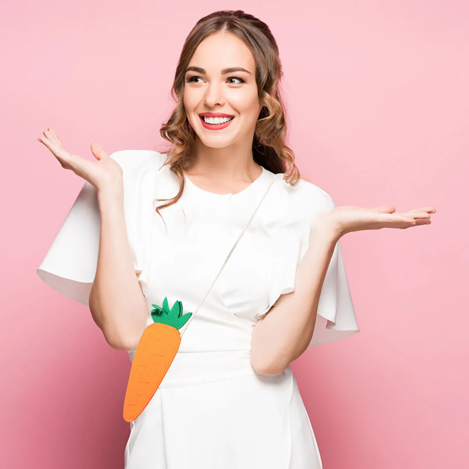 

Carrot Storage Bag Cute Bunny Decor Kids Purse ange Girl Easter Child Prop Cosplay Accessories Safe Material Lightweight