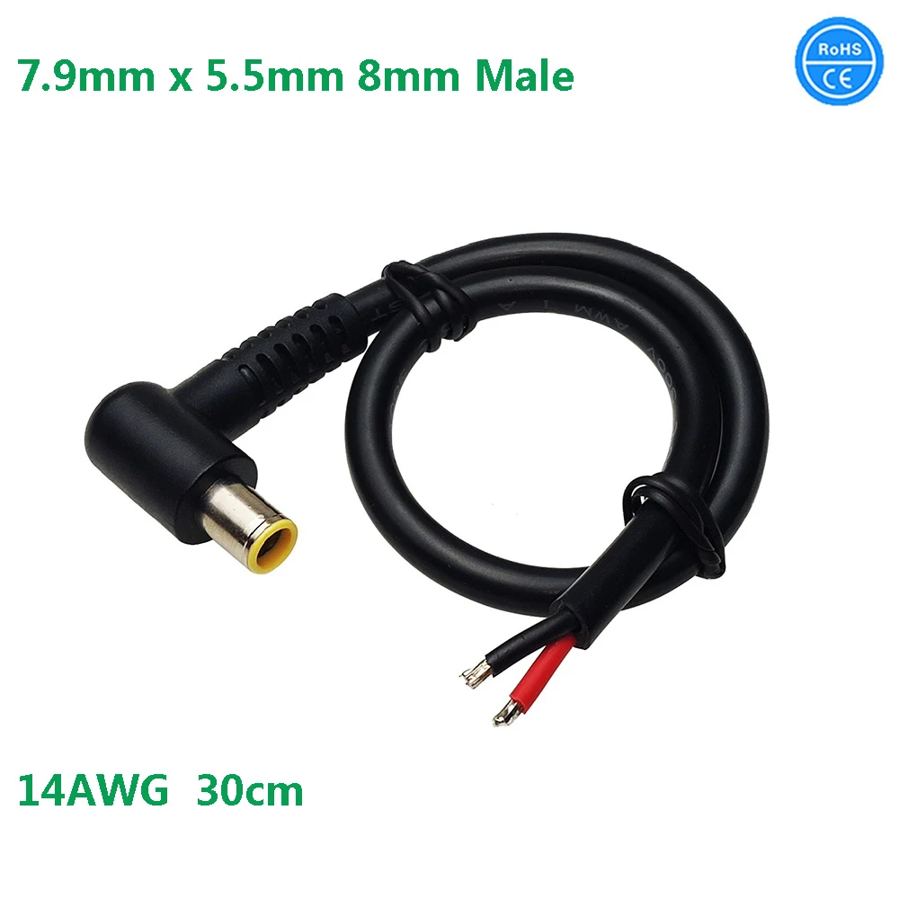 DC Power Pigtail Cable 7.9mm x 5.5mm 8mm 90 Degree Male Angled Solar Wire Supply Repair Cable Wire Supply Repair for Solar