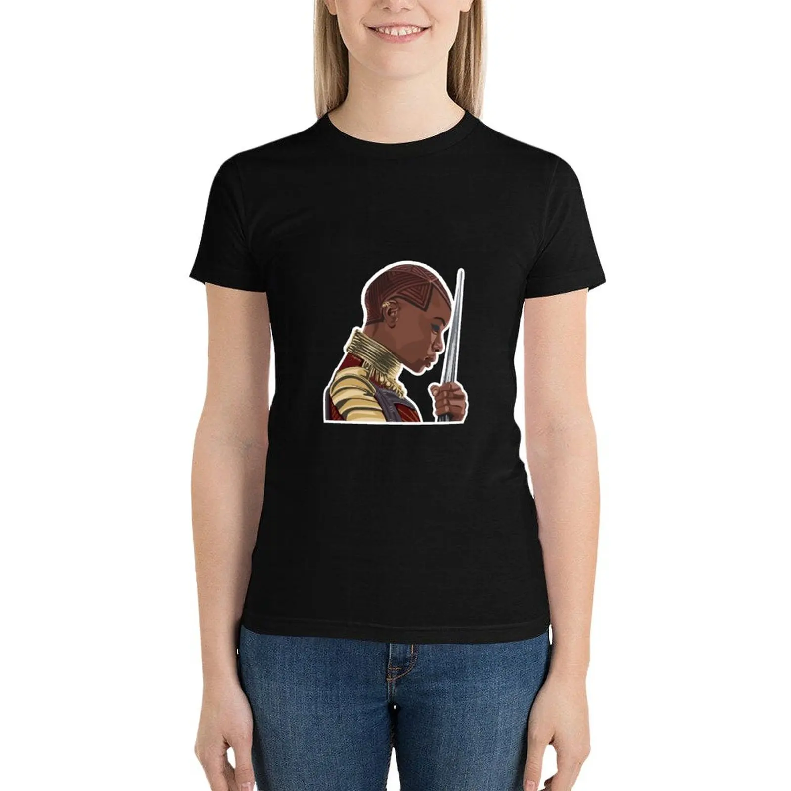 Okoye T-Shirt summer tops oversized white t-shirts for Women
