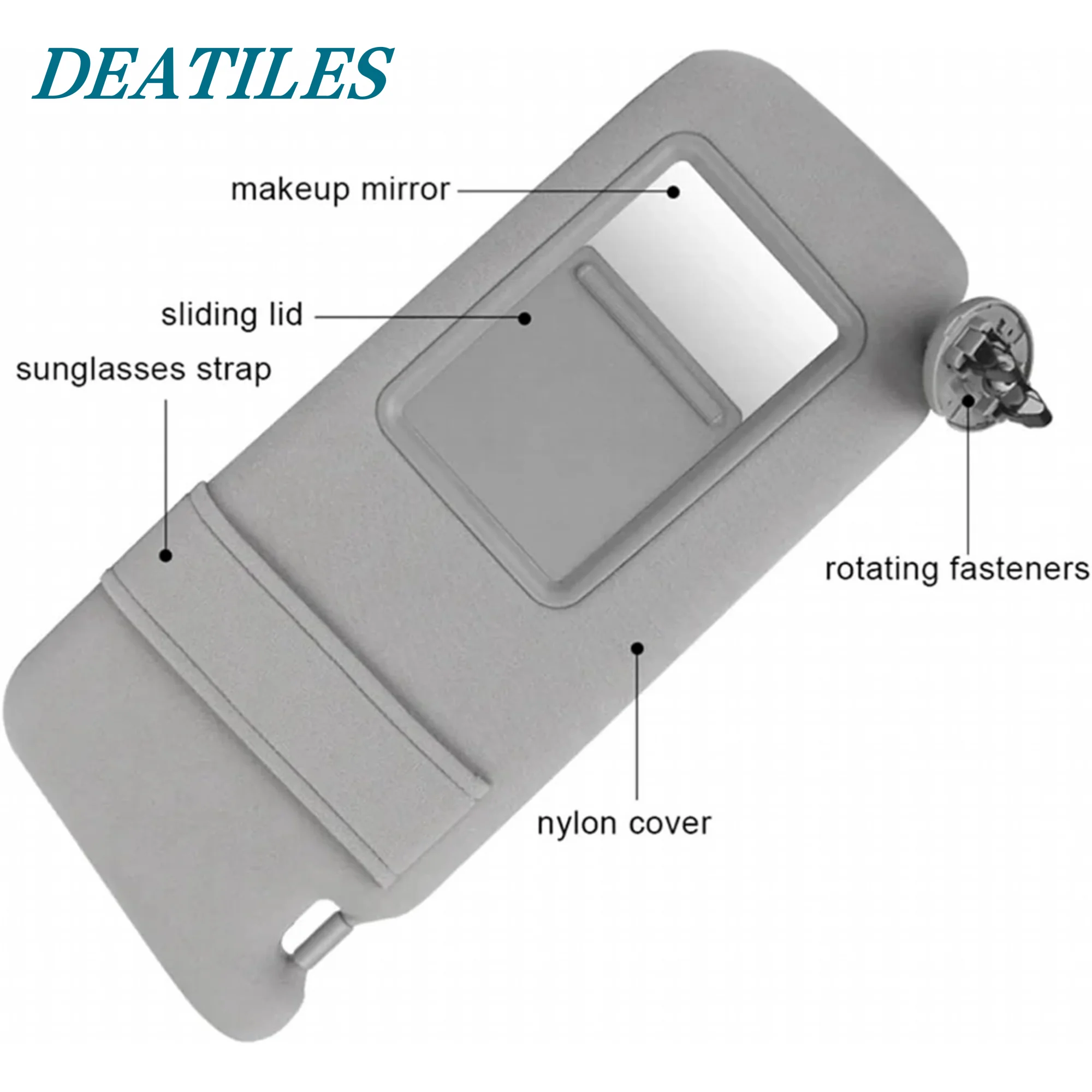 Sun Visor Vanity Mirror Without Light  for Toyota Camry 2007-2011 Replace 74310-06750-E0 74320-06780-B0