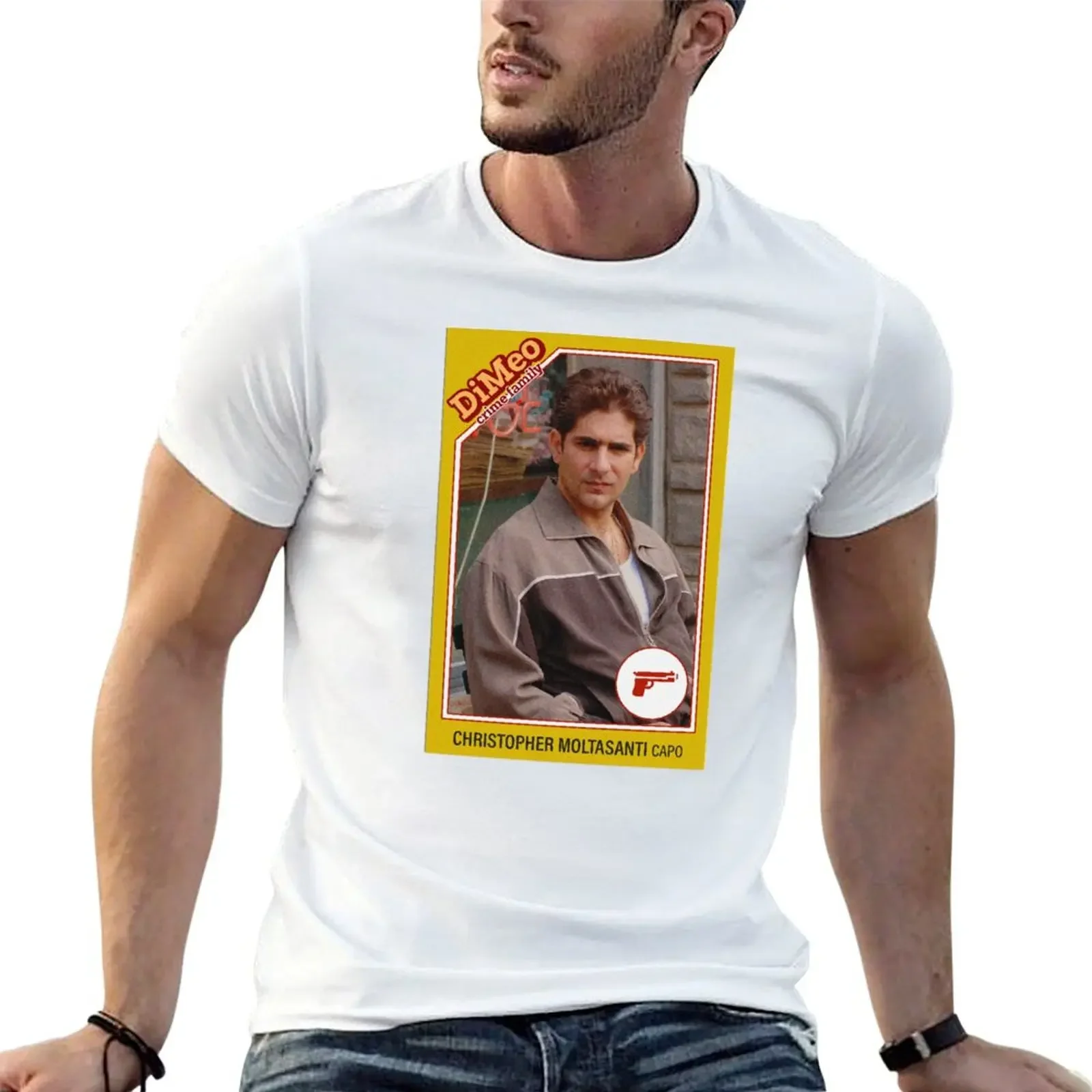 

Christopher Moltasanti - Baseball Card - The Sopranos T-Shirt oversized graphic tee custom shirt oversized t shirts for men