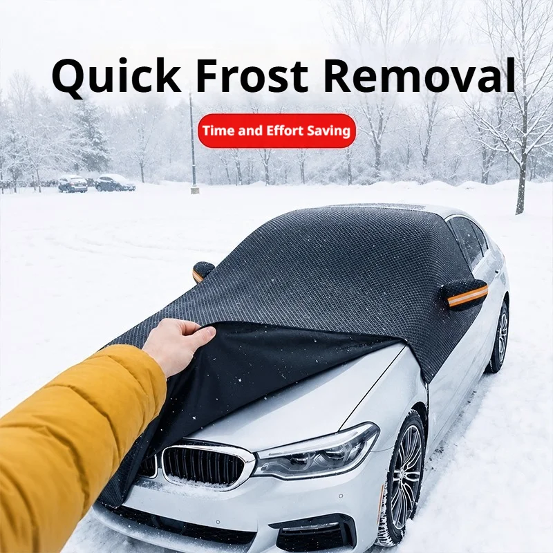 SEAMETAL Extended Car Windshield Snow Shield Cover Enlarge Front Window Snow Protector Anti Ice Frost Universal Protection Cover