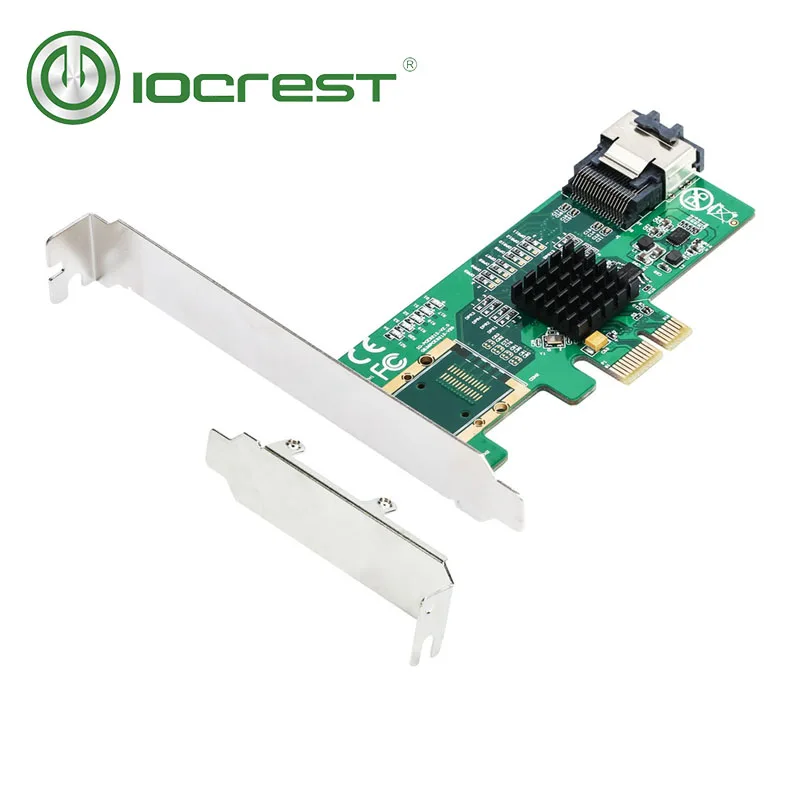 

IOCREST SATA III 4-port PCI-e Controller Card Marvel 88SE9215 chipset with Full and Low Profile Brackets do not contains cable