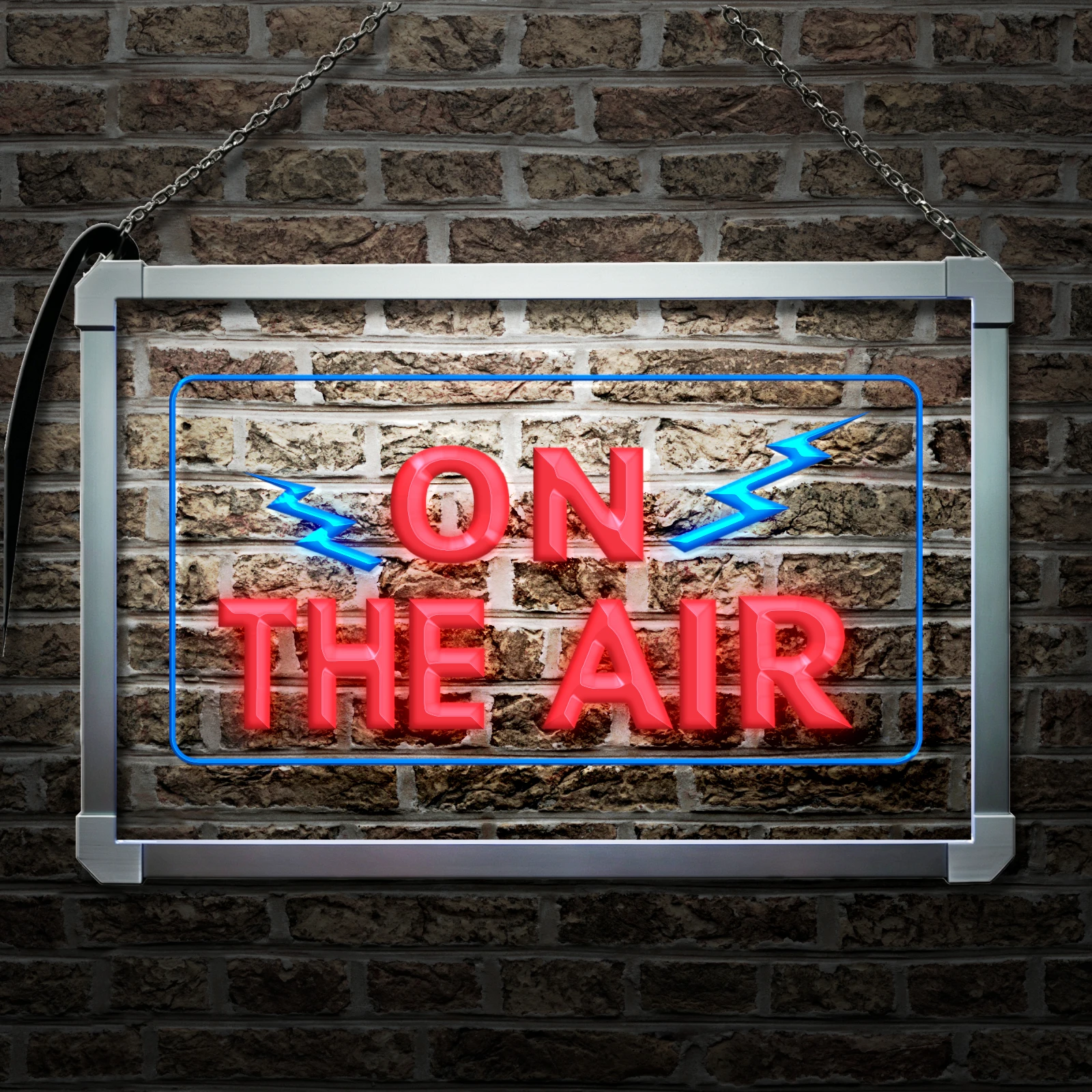 ON THE AIR Radio Recording Studio-LED Neon Sign with Independent Dual Color Control,Wall Decor Light for Party Wedding Shop