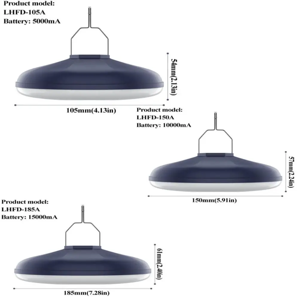 Built-in Rechargeable Battery Portable LED Camping Lantern Magnetic Attraction Warm Radiant UFO Design Night Lamp Powerful LED