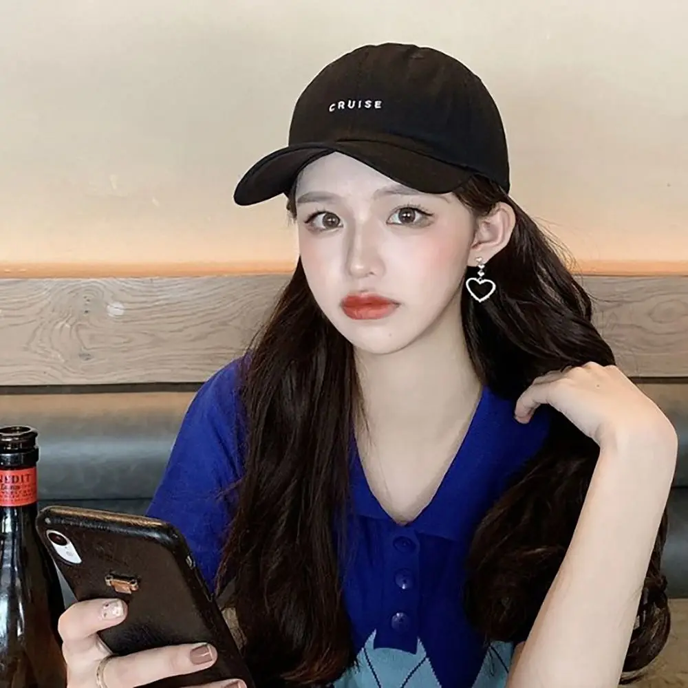 

Adjustable Baseball Cap Trendy Letters Embroidered Duck Tongue Sun Hat Casual Peaked Hat Sports Outdoor