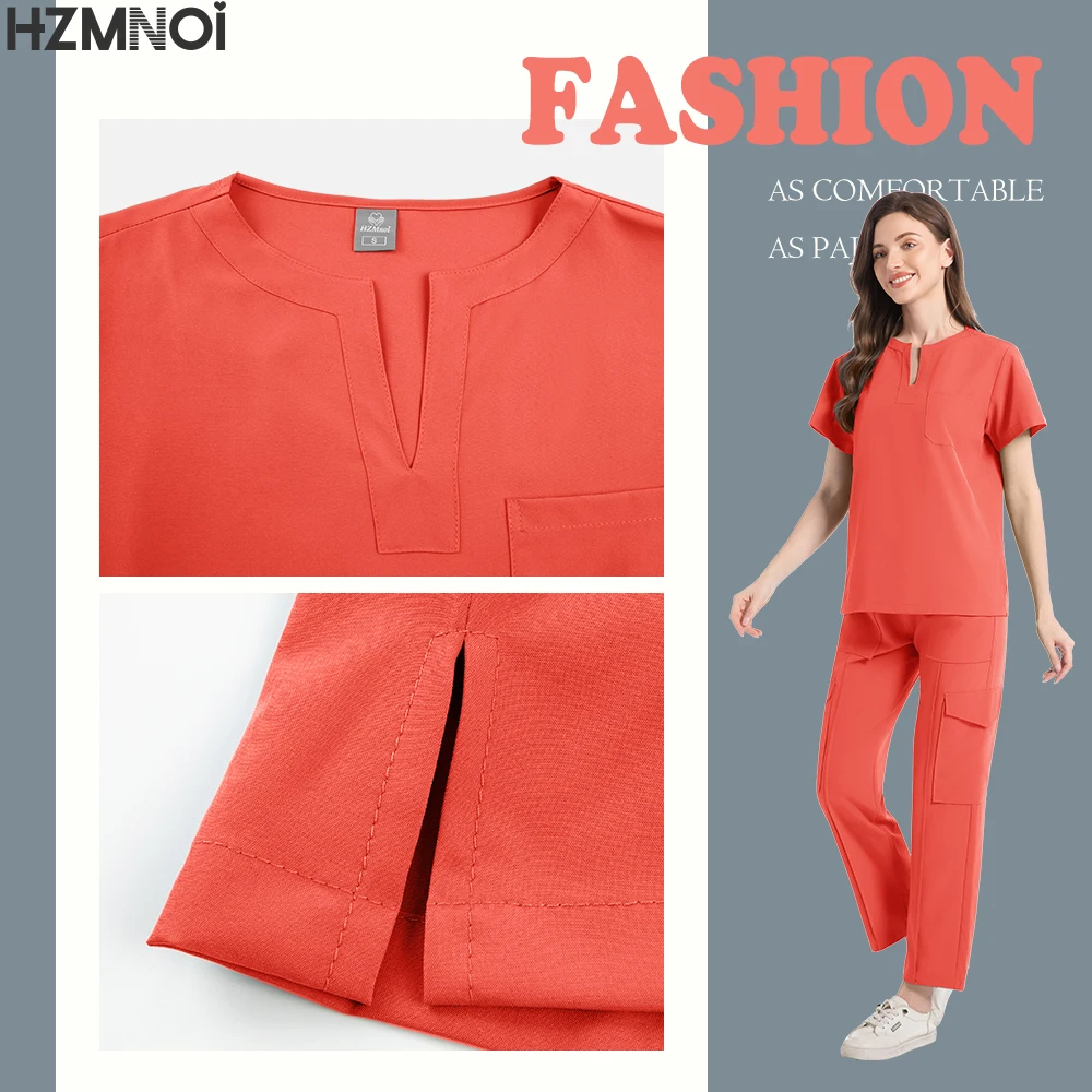 الصيف الدعك الطبية زي المستشفى معاطف للأطباء والممرضات عمال 4-way تمتد عيادة الحيوانات الأليفة التمريض الدعاوى طبيب الأسنان ملابس العمل