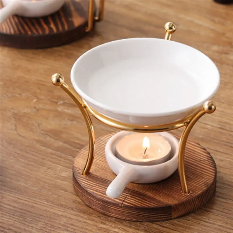 J1UL1N Lamp Stove Essential Oil Burner Ceramics Diffuser Iron Decoration Furnace Holder Office Wax Melt Fireplace Easy To Use - view 5