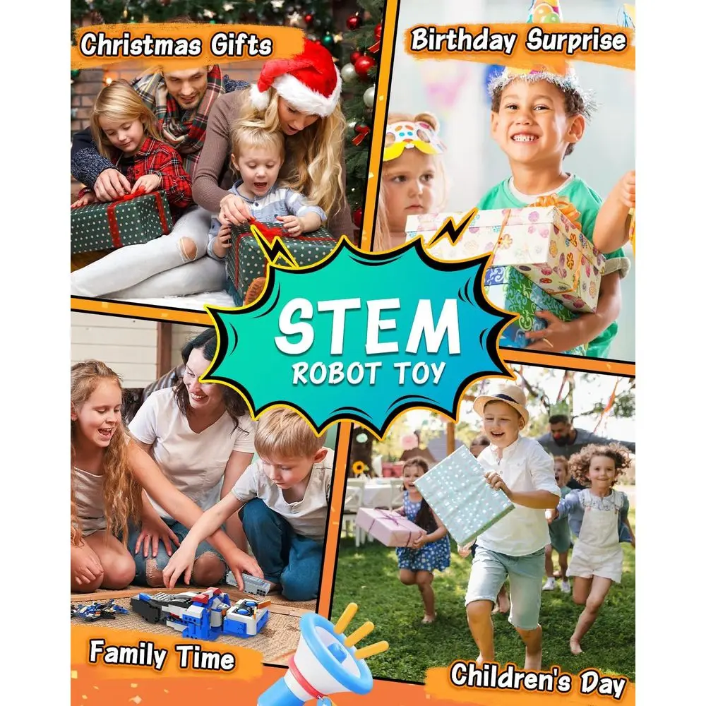 STEM Robot Kits for Kids 8-12: Coding, Building & Remote Control Educational Toys for Boys & Girls