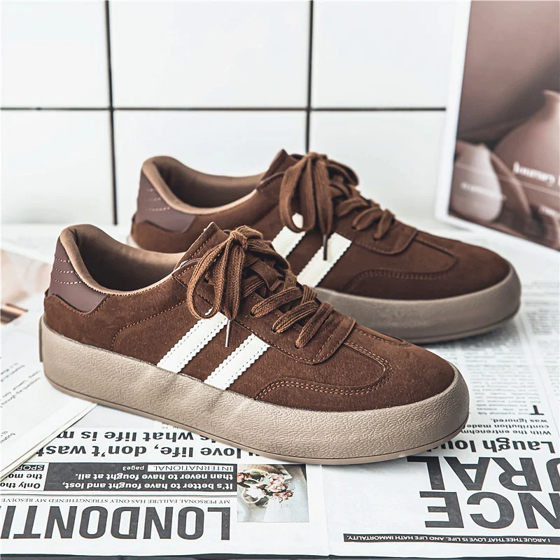 New Vintage Original Men Sneakers 2024 Classic Brown Men\'s Skateboard Shoes Comfortable Suede Platform Sneakers Men Skate Shoes