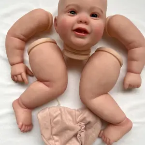 24 بوصة بالفعل رسمت ضخمة الدهون تولد من جديد دمية أجزاء كودي الدب واقعية ناعمة الملمس 3D اللوحة مع الأوردة المرئية الجسم القماش بما في ذلك أفضل 10 مبيعات طفل ممتلئ من جديد - رقم 2