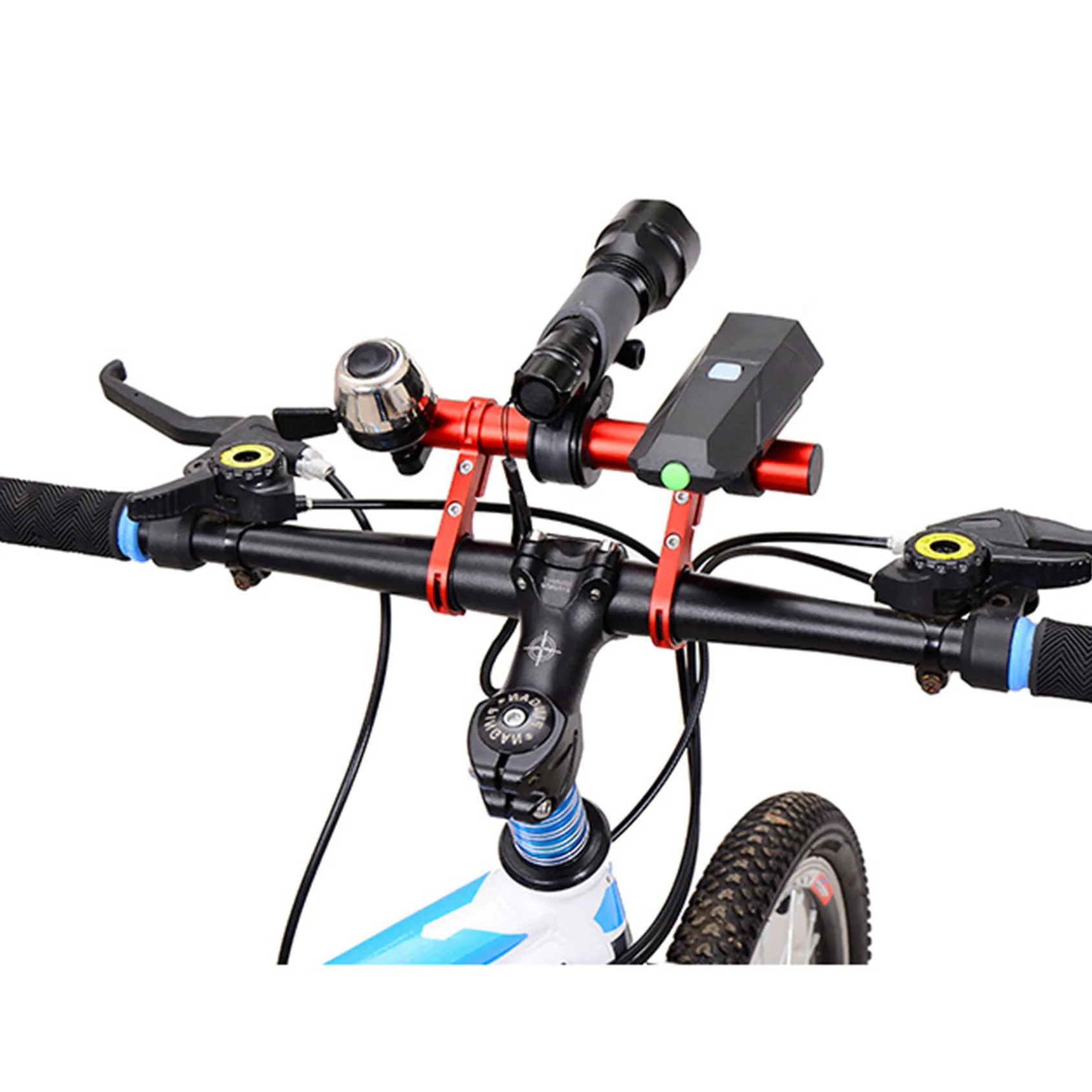 10/20/30cm Bicycle Handlebar Extended Bracket MTB Headlight Mount Extented Bar Road Mountain Bike Handlebar Extender Rack Parts