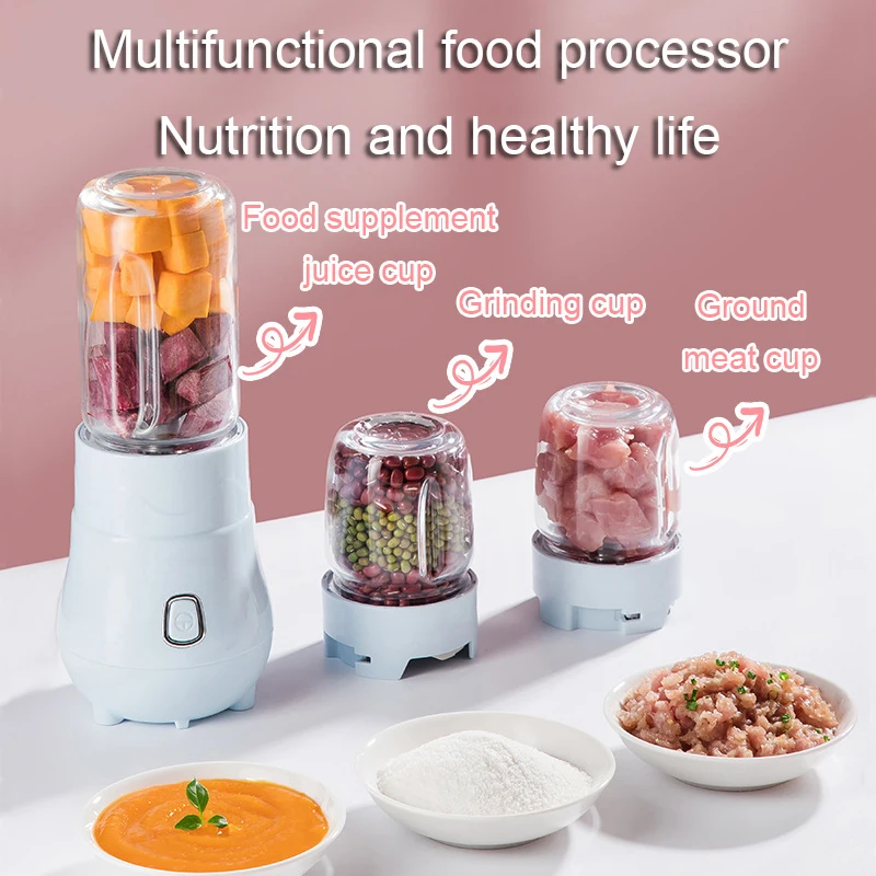 Multifunctional Baby Food Blender Smoothie Fruit Milkshake Mixer Rice Paste Machine Electric Juicer Mill Meat Grinder Mincer EU